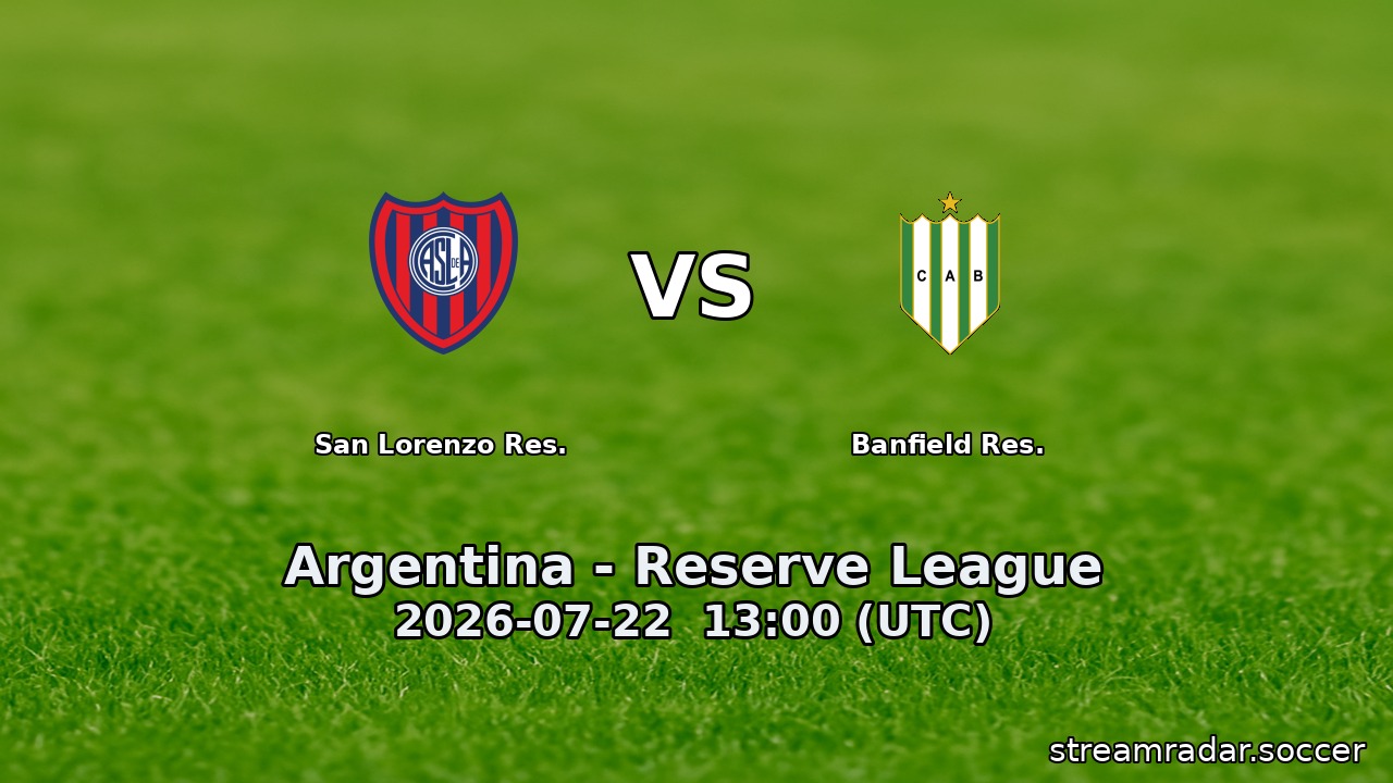 San Lorenzo Res. vs Banfield Res.