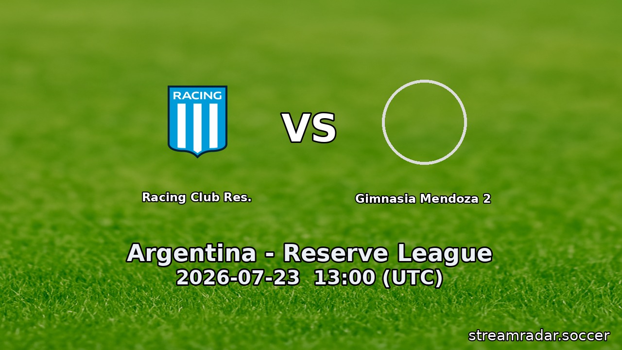 Racing Club Res. vs Gimnasia Mendoza 2