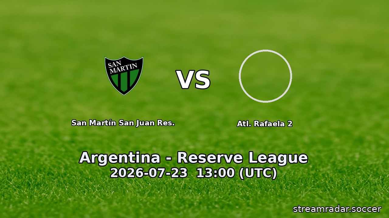 San Martín San Juan Res. vs Atl. Rafaela 2