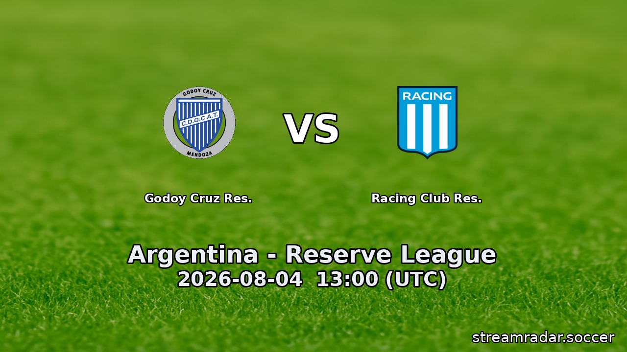 Godoy Cruz Res. vs Racing Club Res.