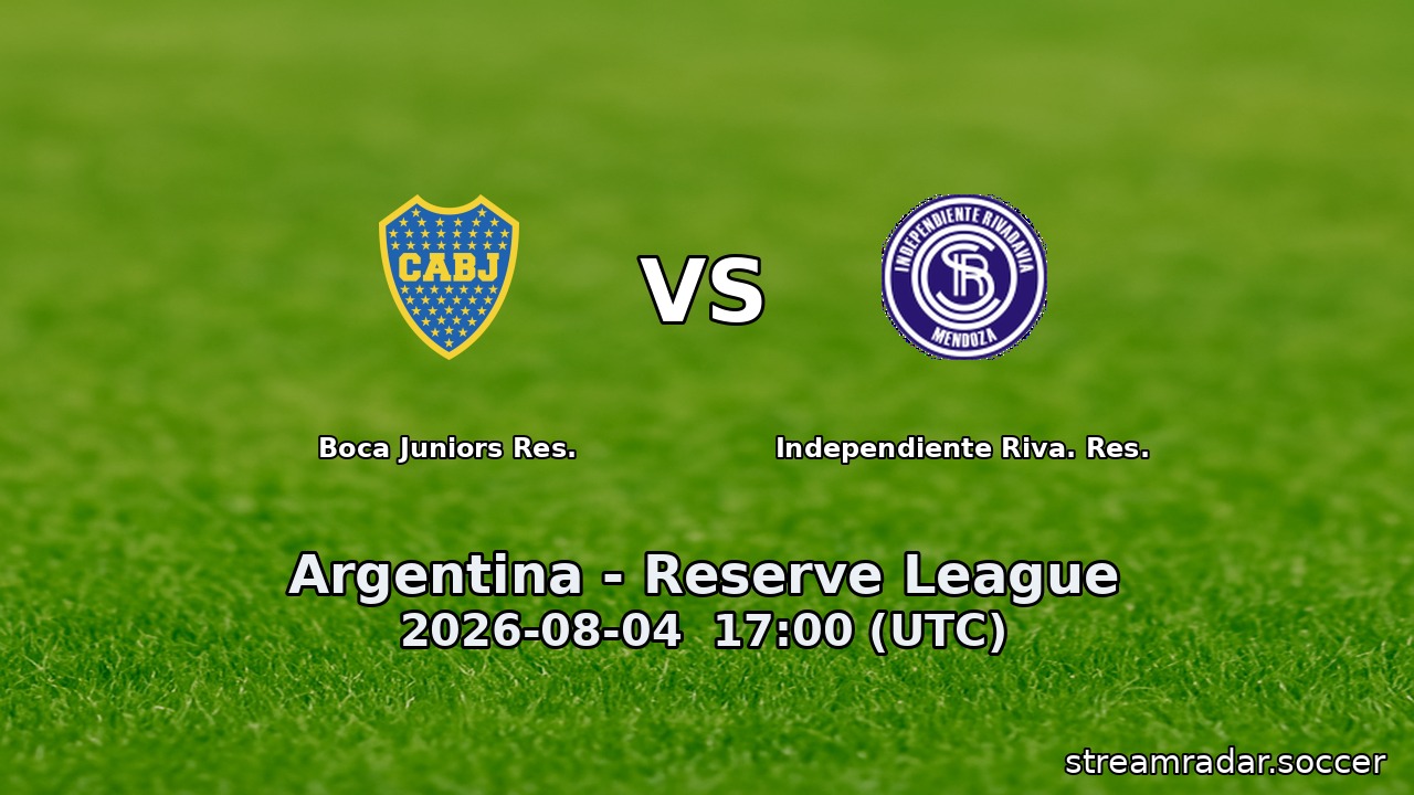 Boca Juniors Res. vs Independiente Riva. Res.
