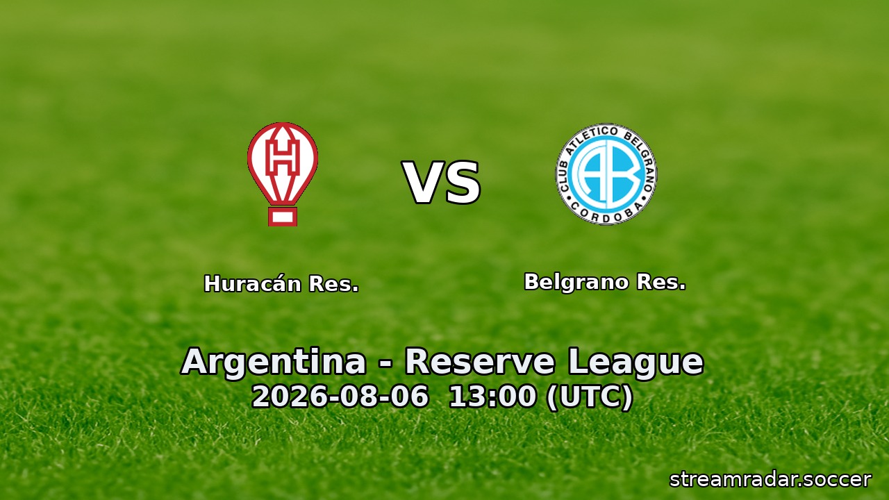 Huracán Res. vs Belgrano Res.