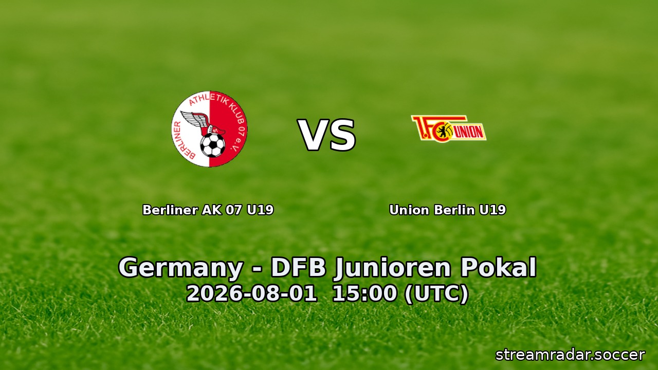 Berliner AK 07 U19 vs Union Berlin U19
