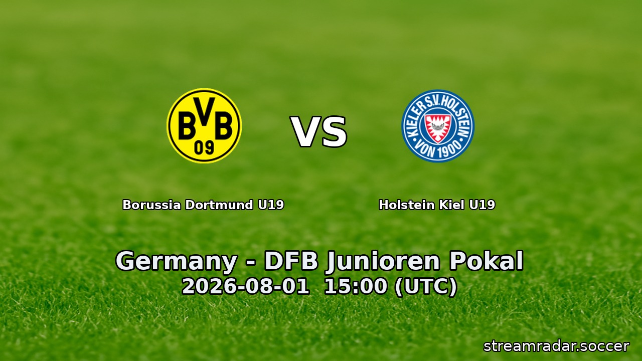 Borussia Dortmund U19 vs Holstein Kiel U19