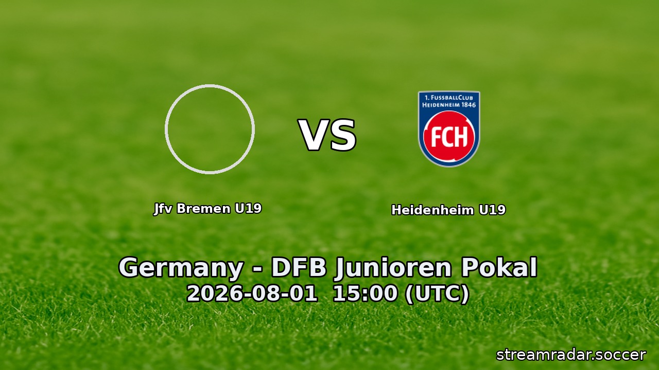 Jfv Bremen U19 vs Heidenheim U19