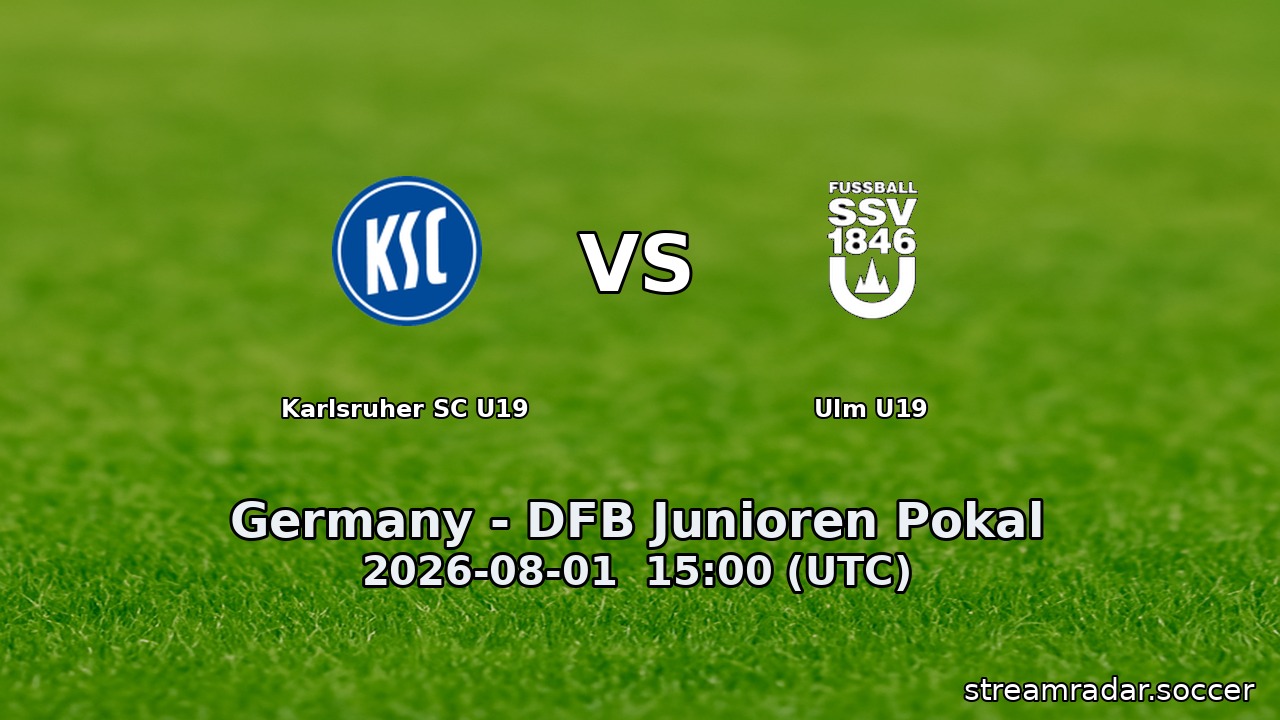 Karlsruher SC U19 vs Ulm U19