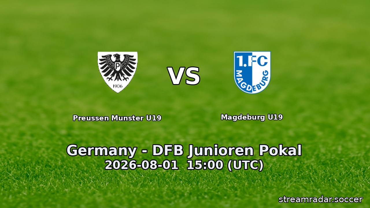 Preussen Munster U19 vs Magdeburg U19