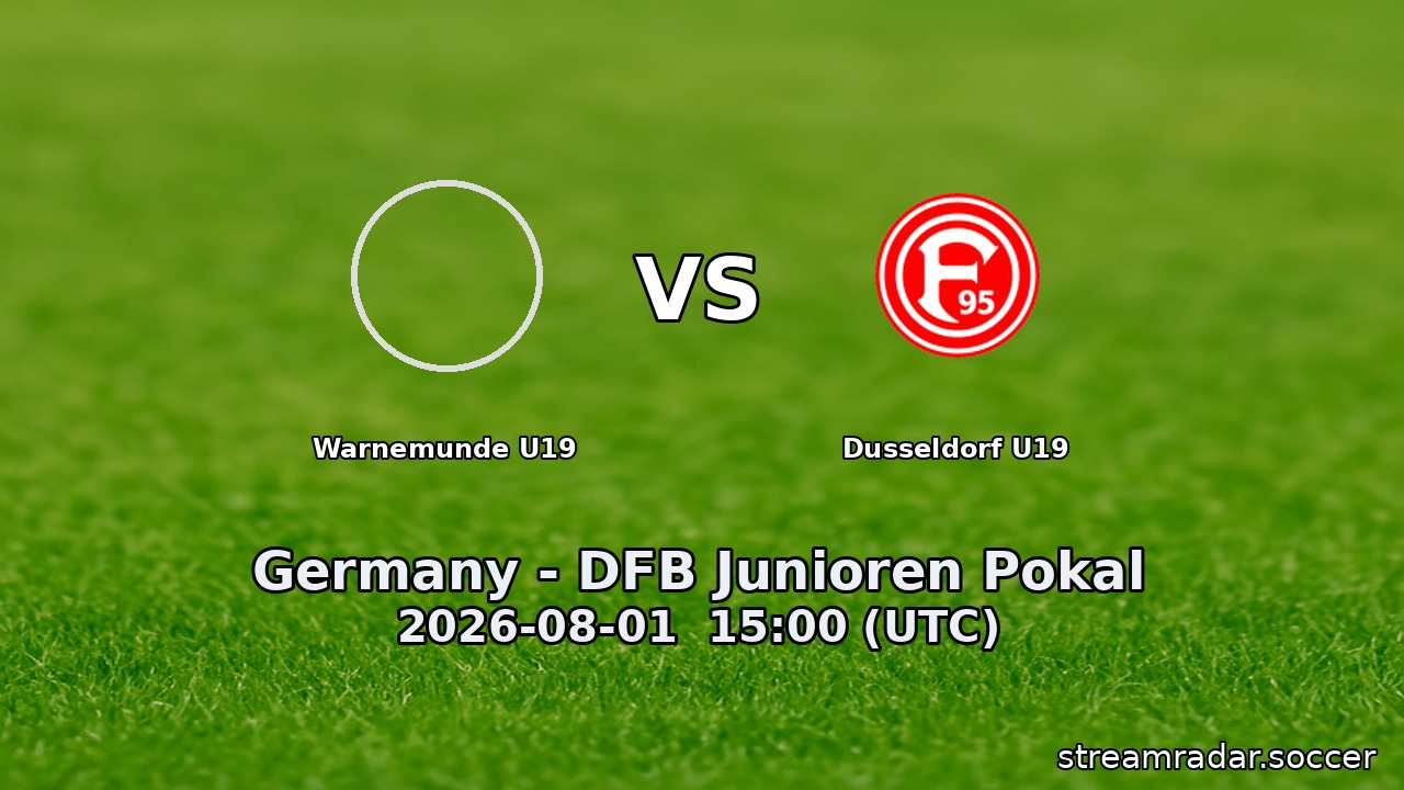 Warnemunde U19 vs Dusseldorf U19