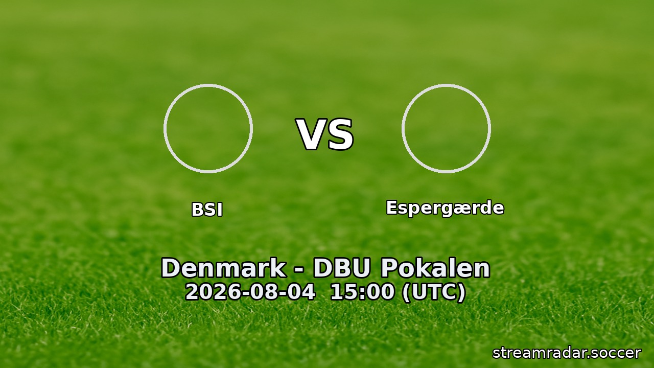 BSI vs Espergærde