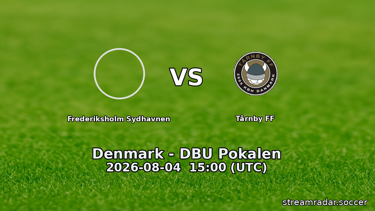 Frederiksholm Sydhavnen vs Tårnby FF