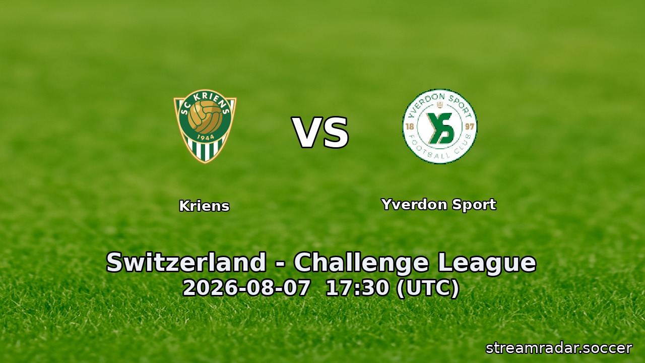 Kriens vs Yverdon Sport