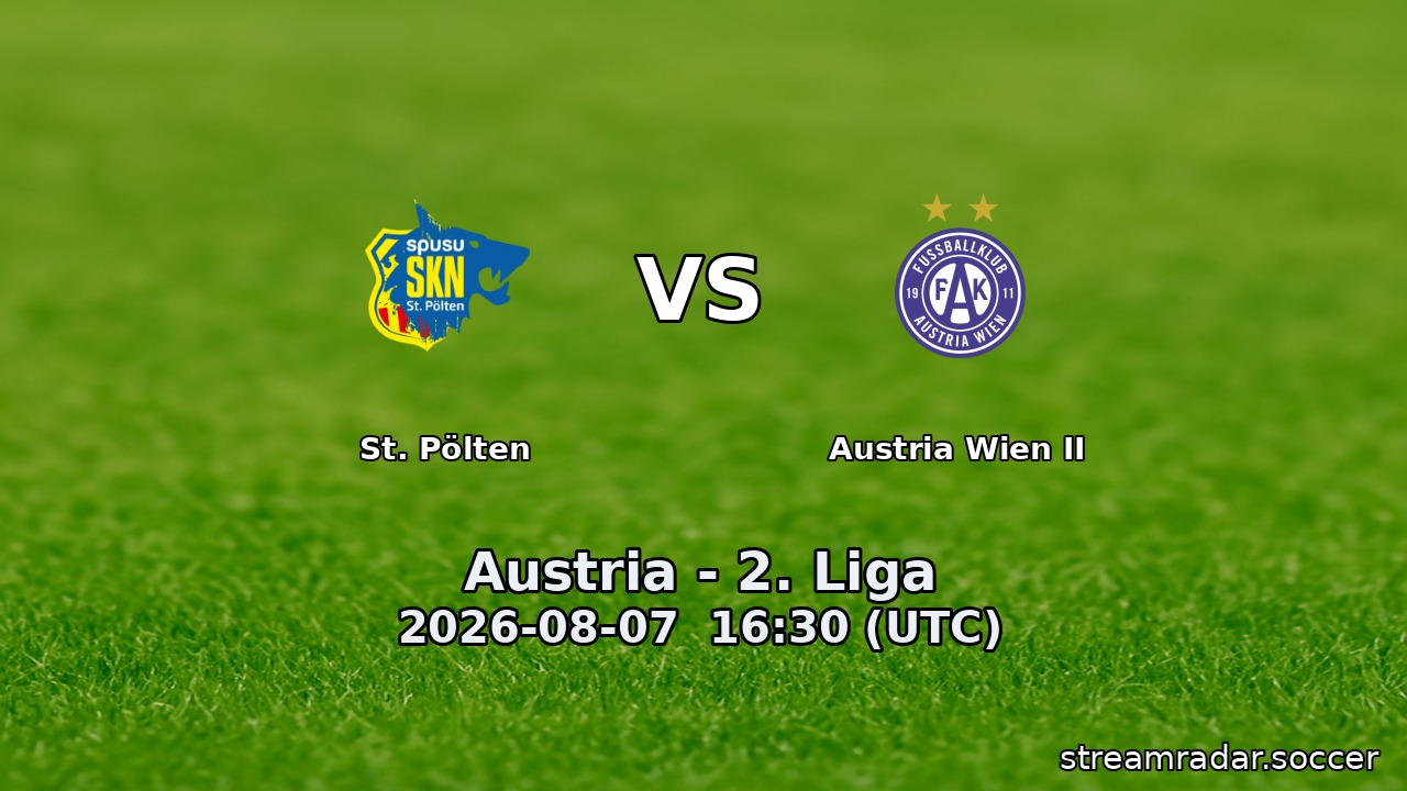 St. Pölten vs Austria Wien II