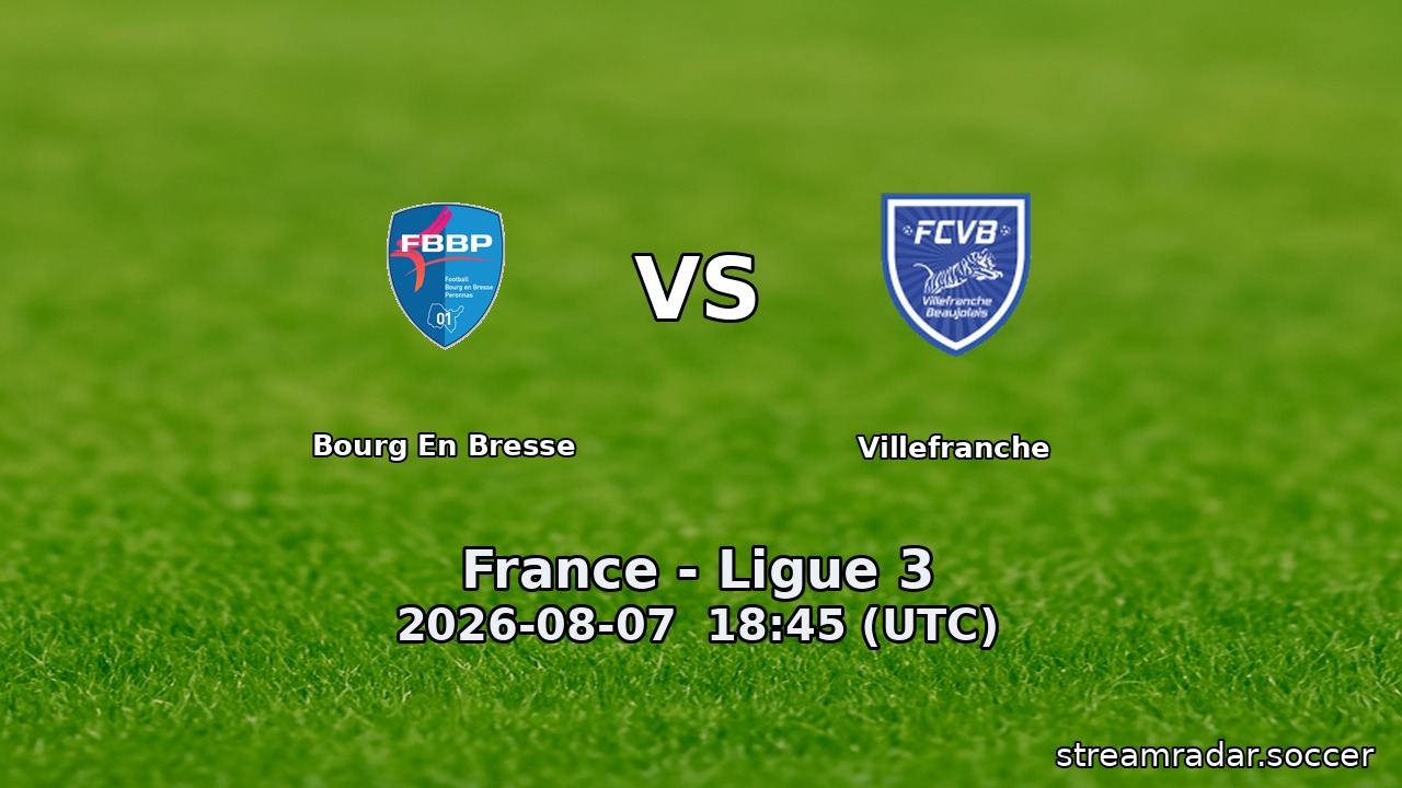 Bourg En Bresse vs Villefranche