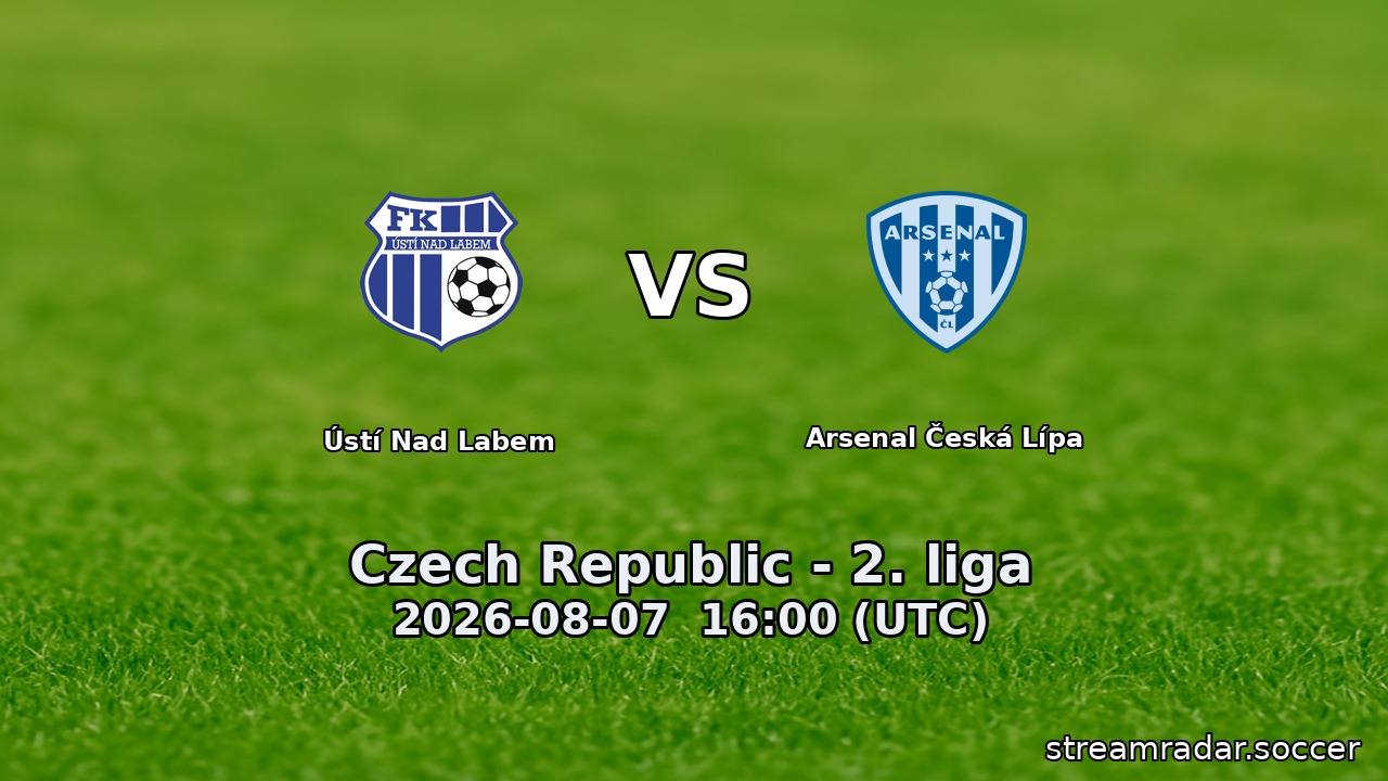 Ústí Nad Labem vs Arsenal Česká Lípa