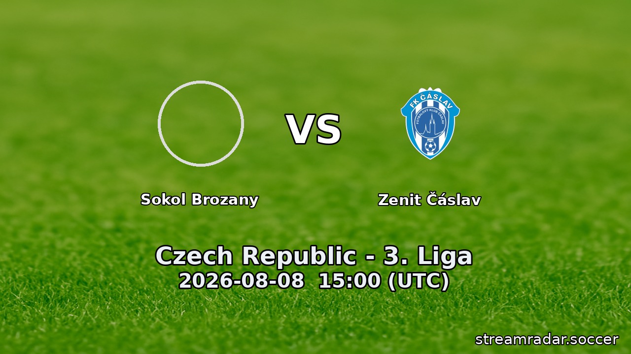 Sokol Brozany vs Zenit Čáslav