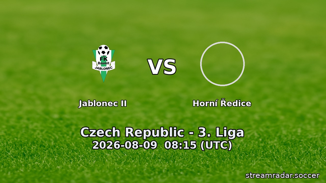 Jablonec II vs Horní Ředice