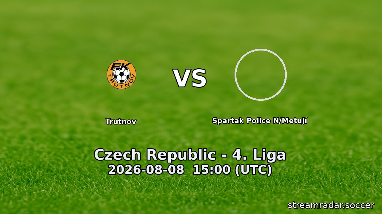 Trutnov vs Spartak Police N/Metují
