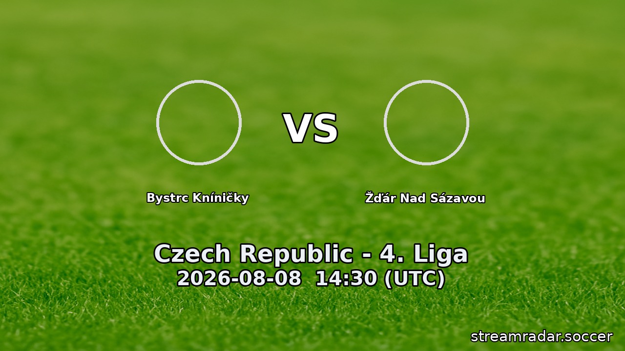 Bystrc Kníničky vs Žďár Nad Sázavou