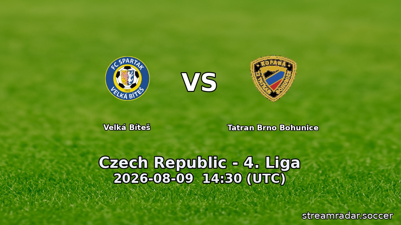 Velká Bíteš vs Tatran Brno Bohunice