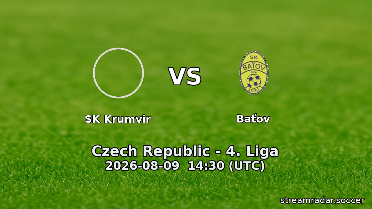 SK Krumvir vs Baťov