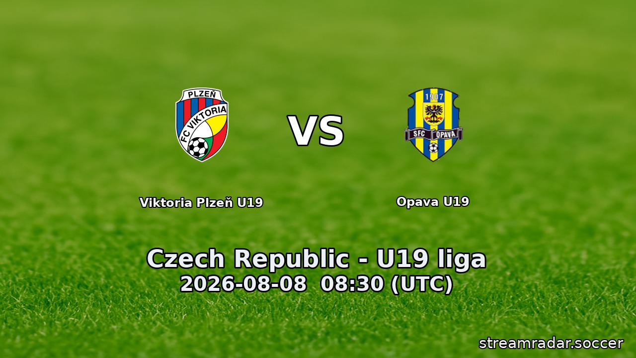 Viktoria Plzeň U19 vs Opava U19