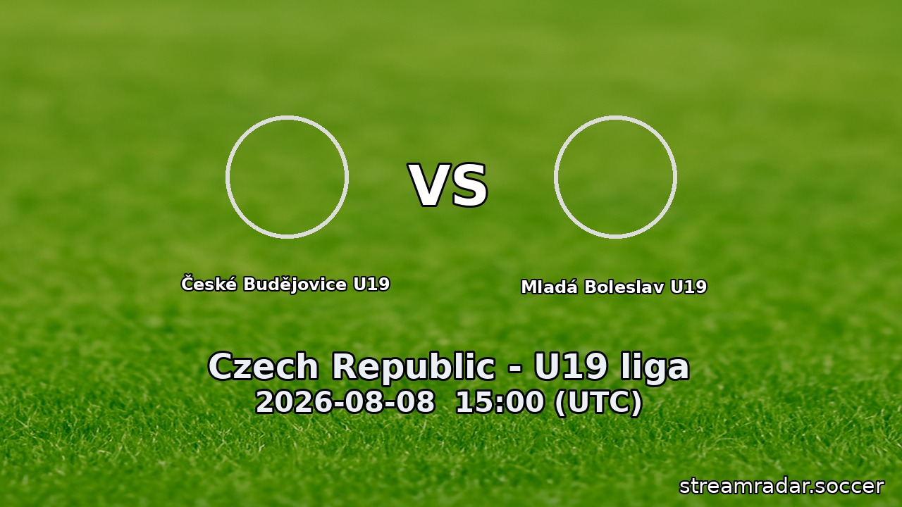 České Budějovice U19 vs Mladá Boleslav U19