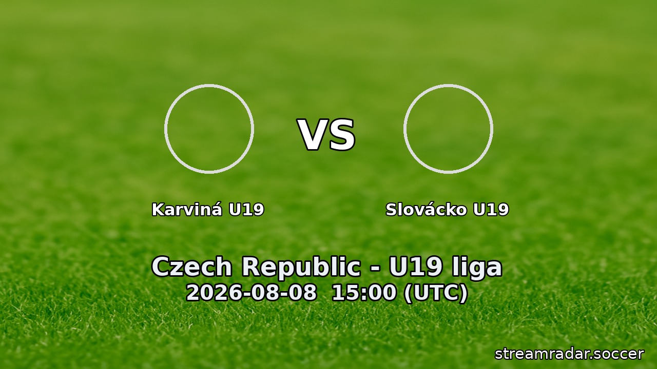 Karviná U19 vs Slovácko U19