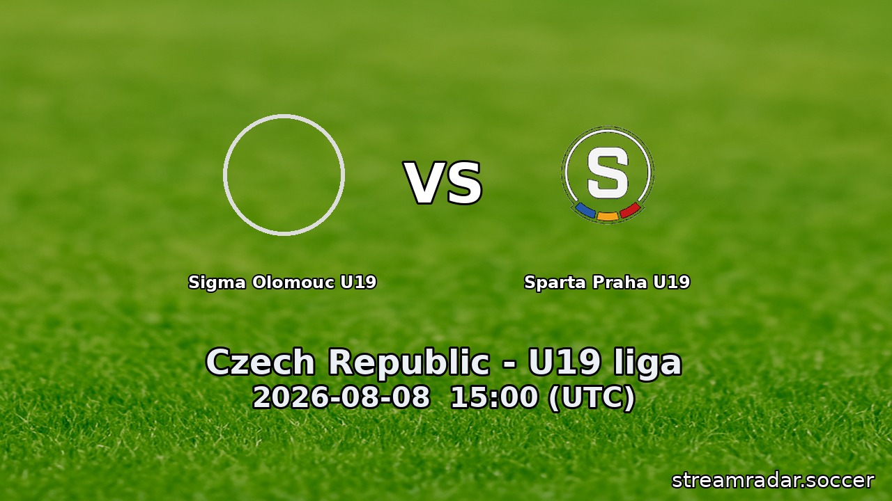 Sigma Olomouc U19 vs Sparta Praha U19