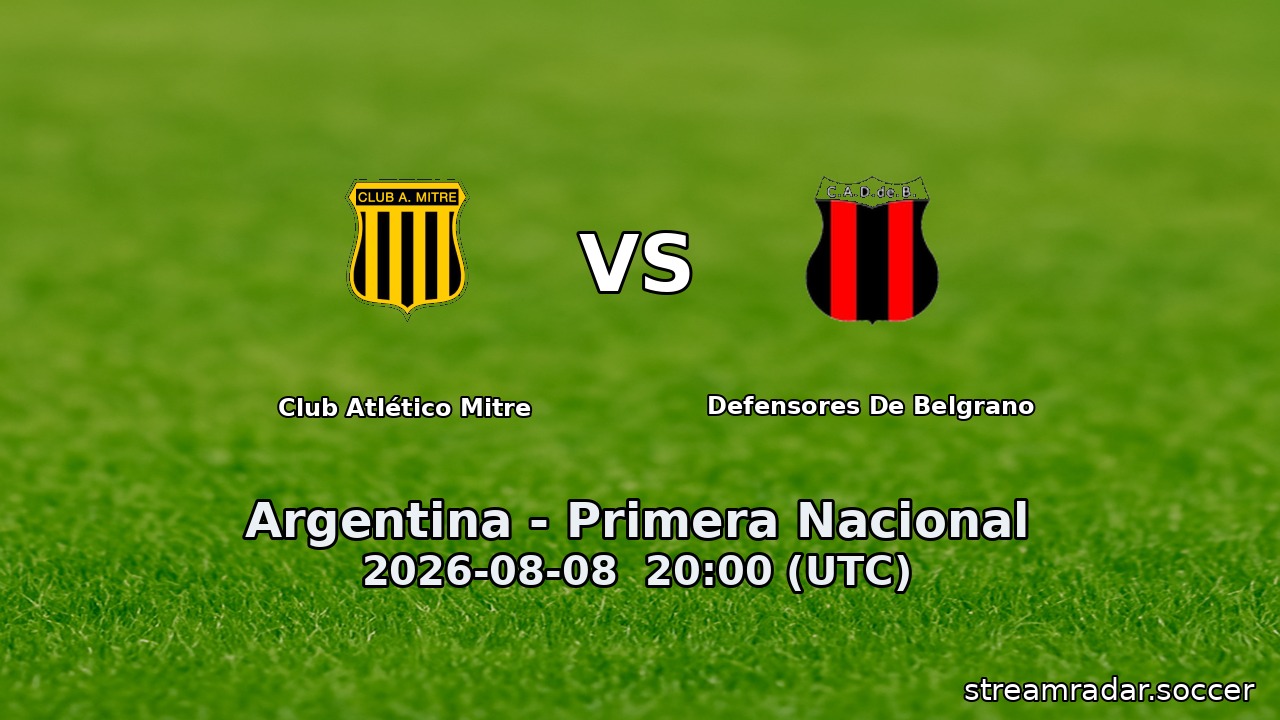 Club Atlético Mitre vs Defensores De Belgrano