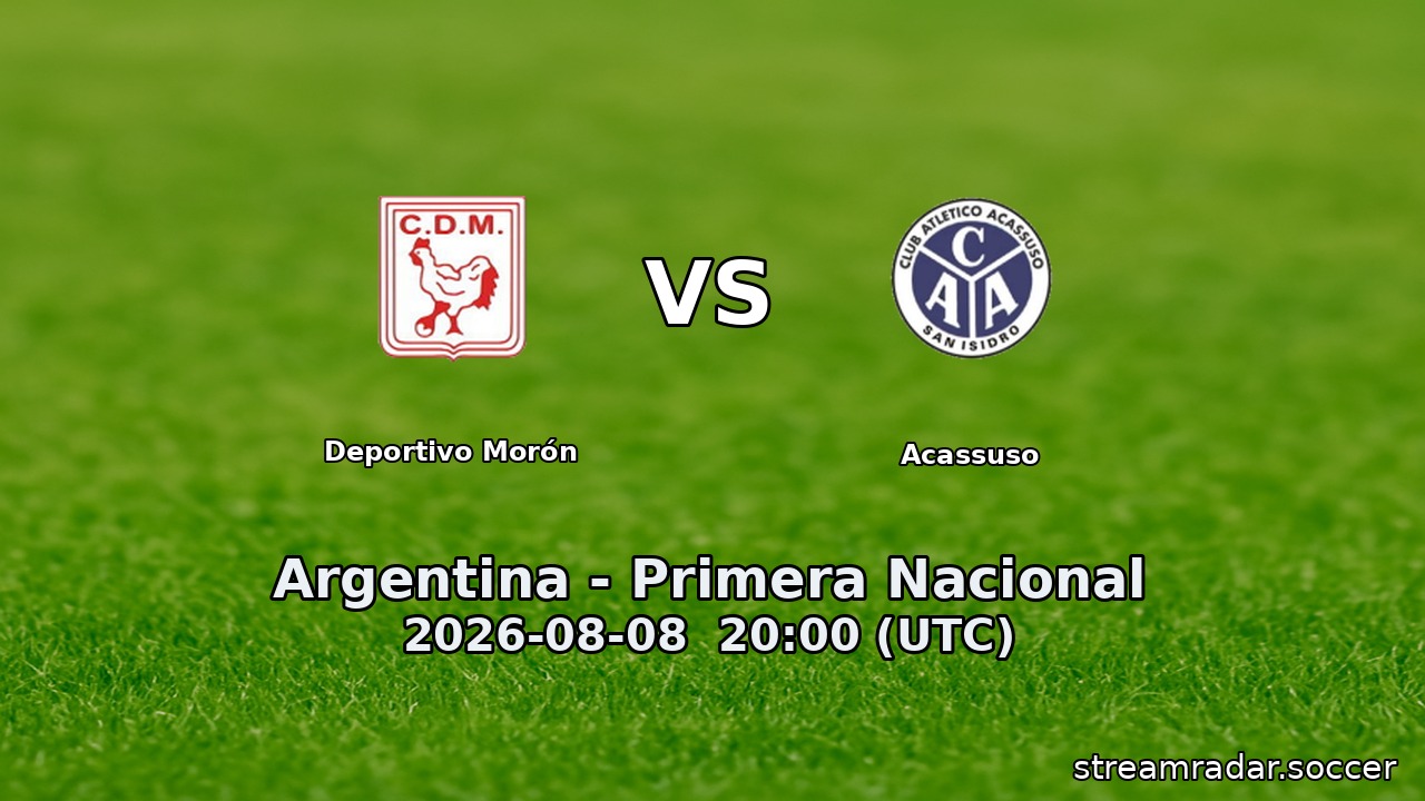 Deportivo Morón vs Acassuso