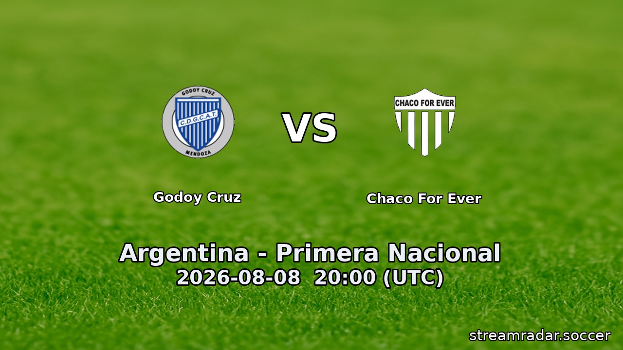 Godoy Cruz vs Chaco For Ever