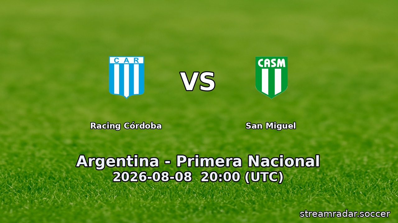 Racing Córdoba vs San Miguel