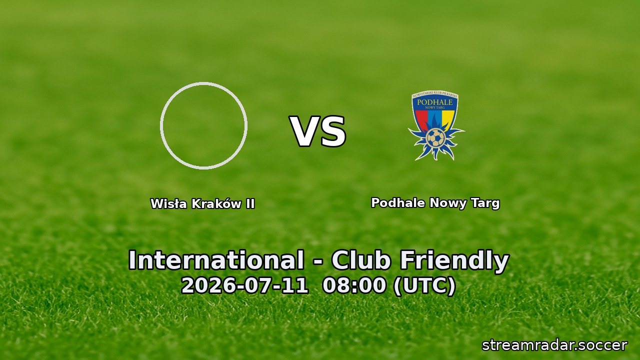 Wisła Kraków II vs Podhale Nowy Targ