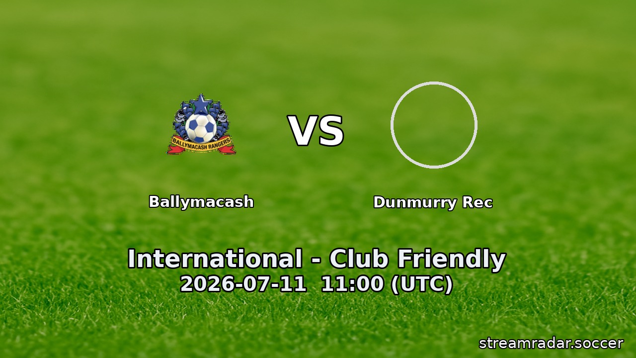 Ballymacash vs Dunmurry Rec