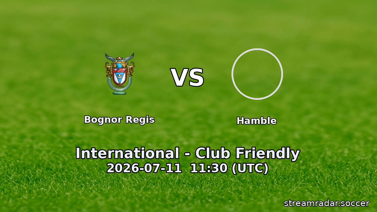 Bognor Regis vs Hamble