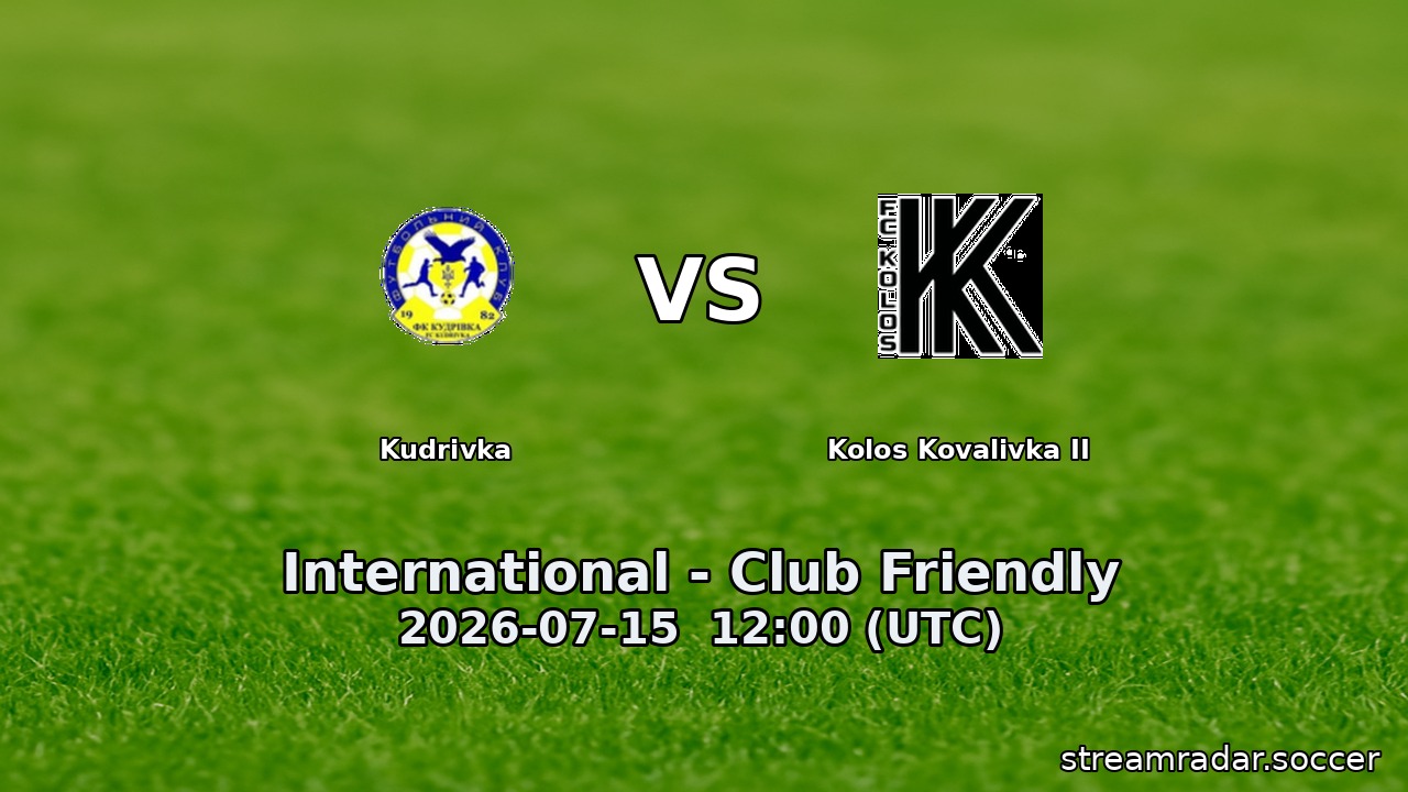 Kudrivka vs Kolos Kovalivka II
