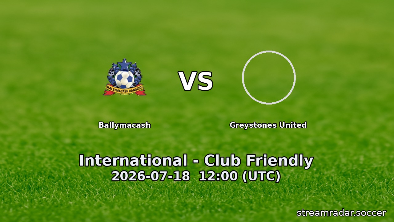 Ballymacash vs Greystones United