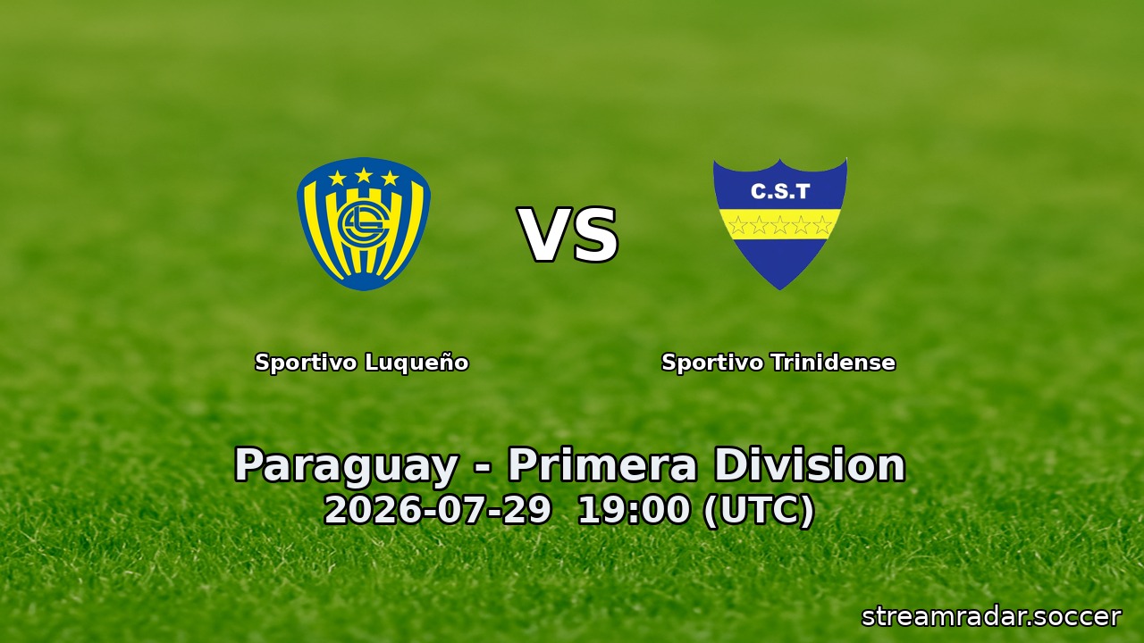 Sportivo Luqueño vs Sportivo Trinidense