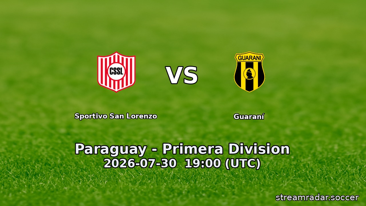 Sportivo San Lorenzo vs Guaraní