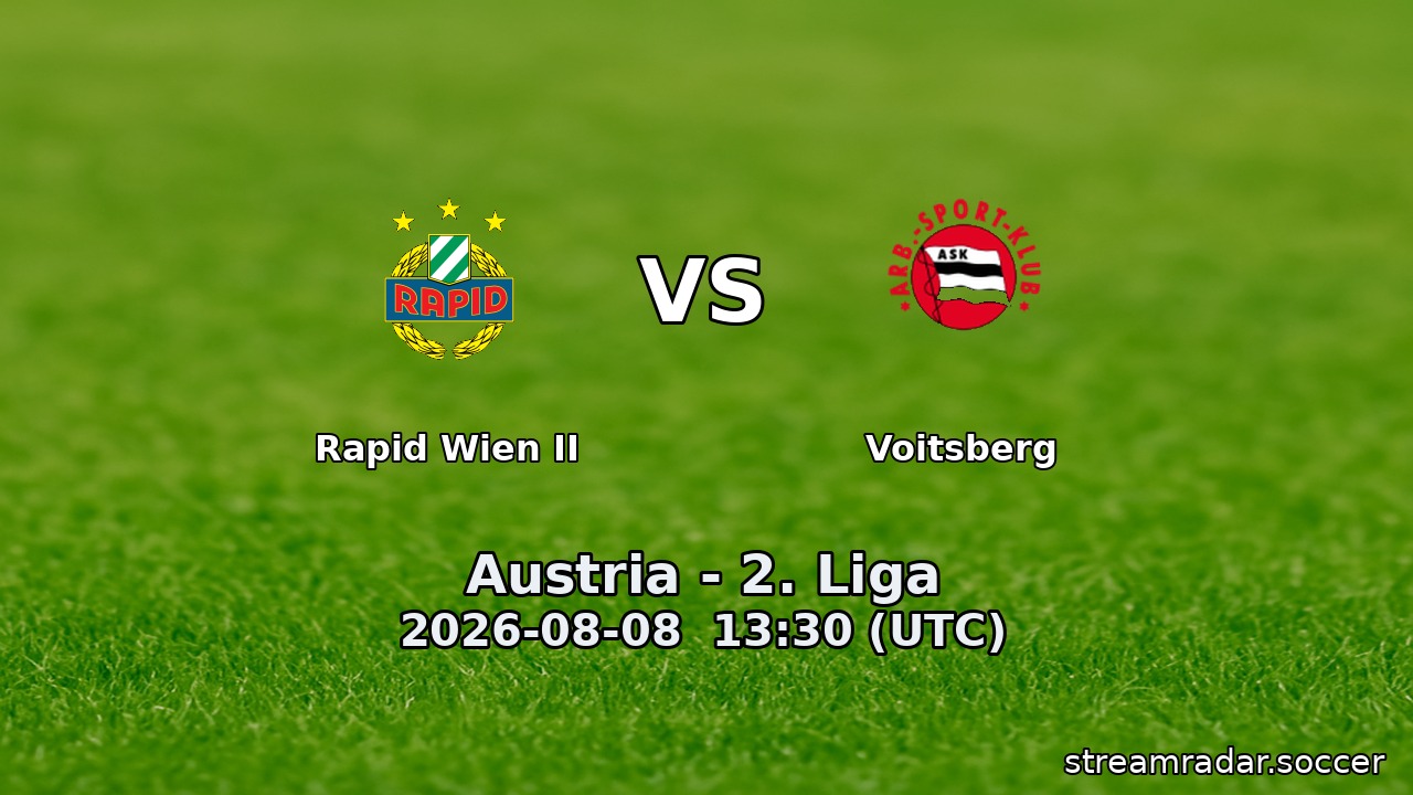 Rapid Wien II vs Voitsberg