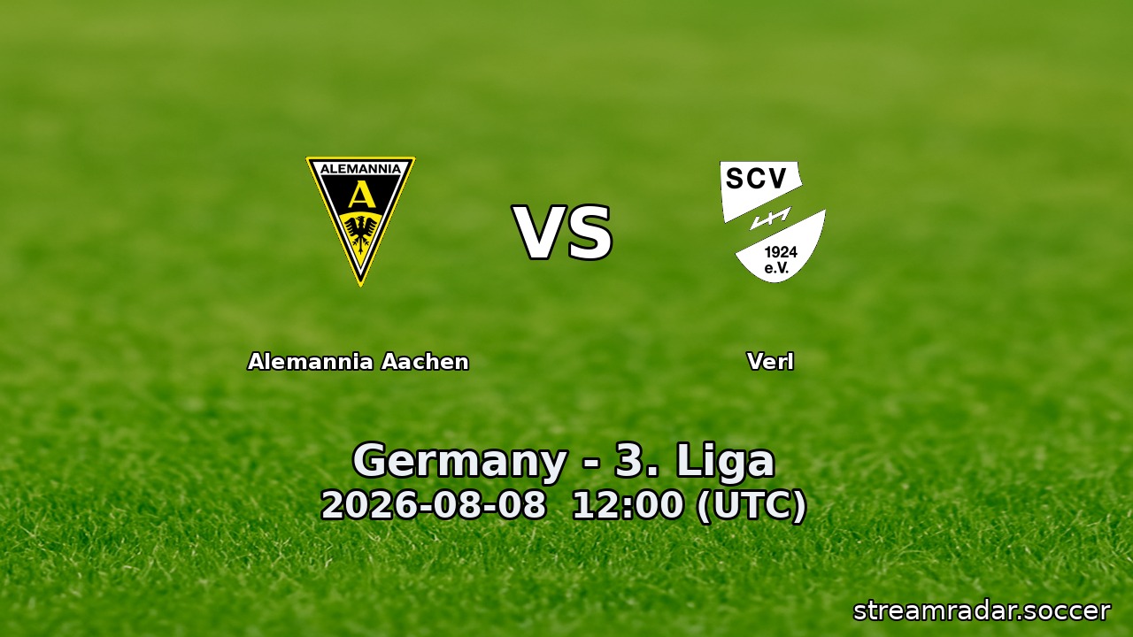 Alemannia Aachen vs Verl