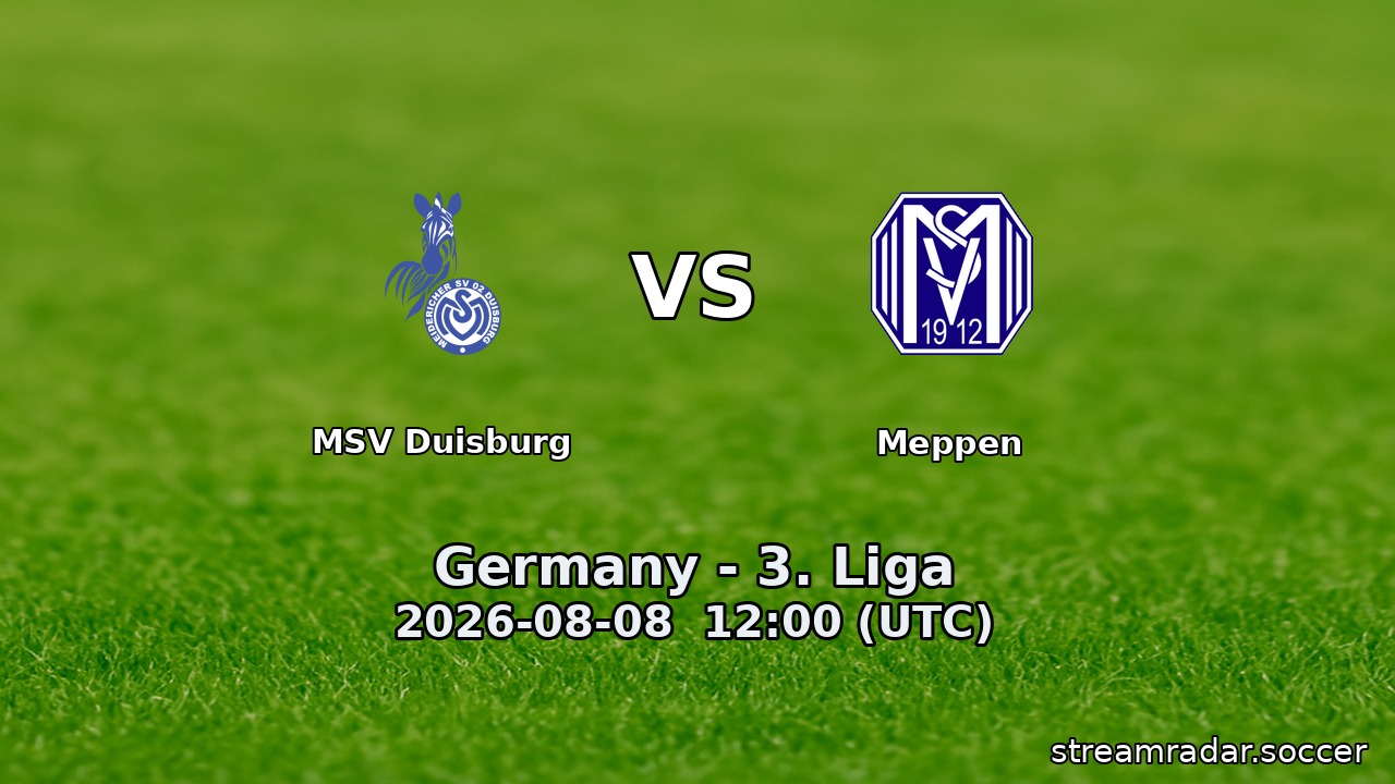 MSV Duisburg vs Meppen