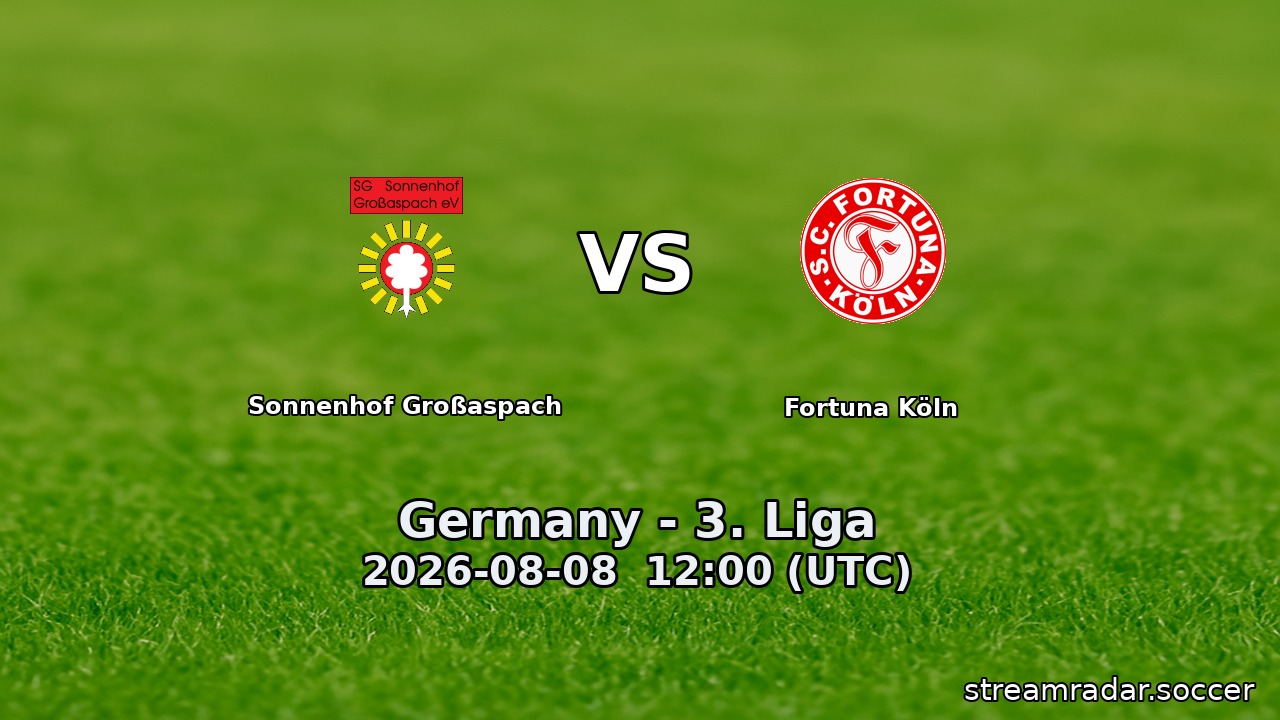 Sonnenhof Großaspach vs Fortuna Köln