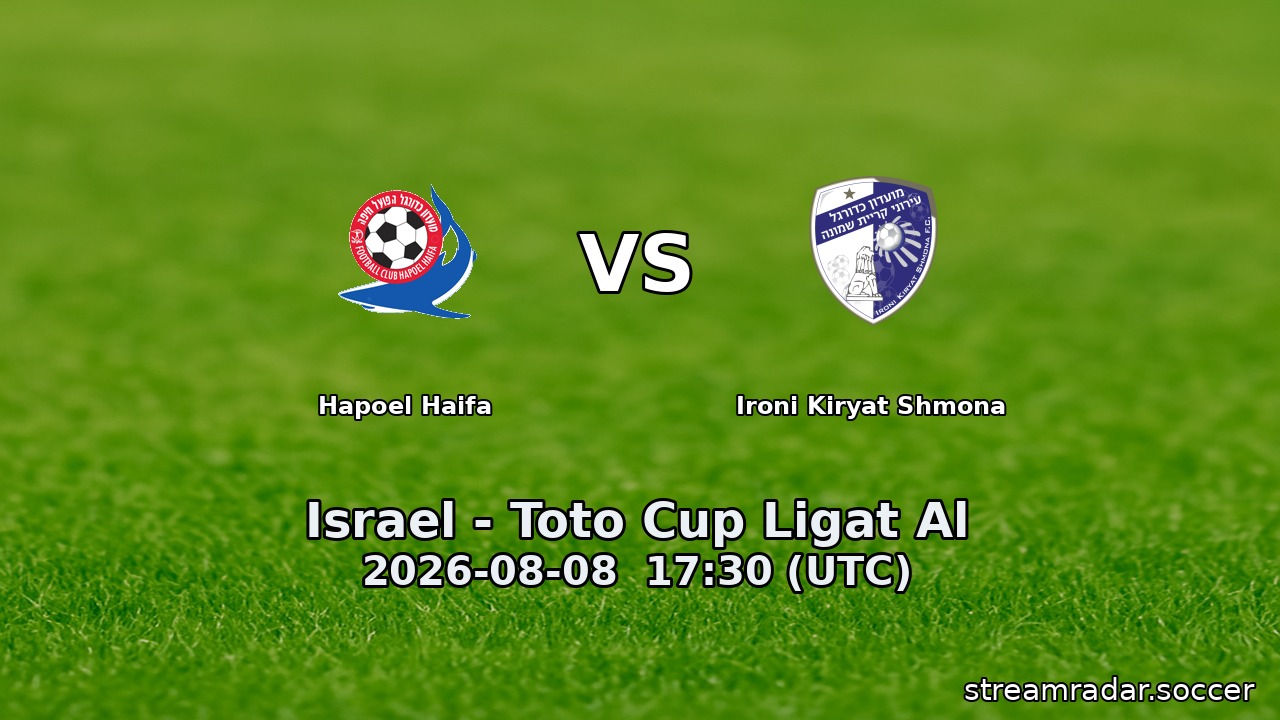 Hapoel Haifa vs Ironi Kiryat Shmona