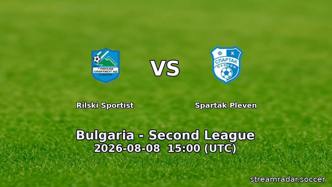 Rilski Sportist vs Spartak Pleven
