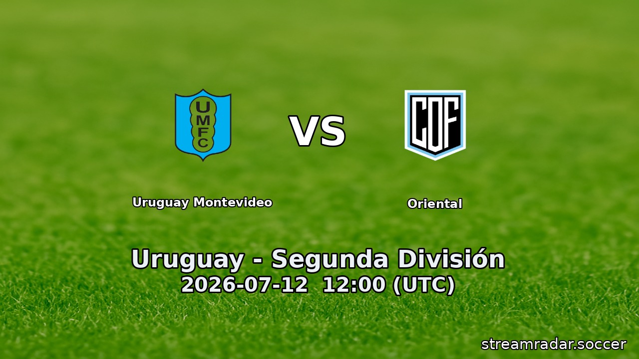 Uruguay Montevideo vs Oriental