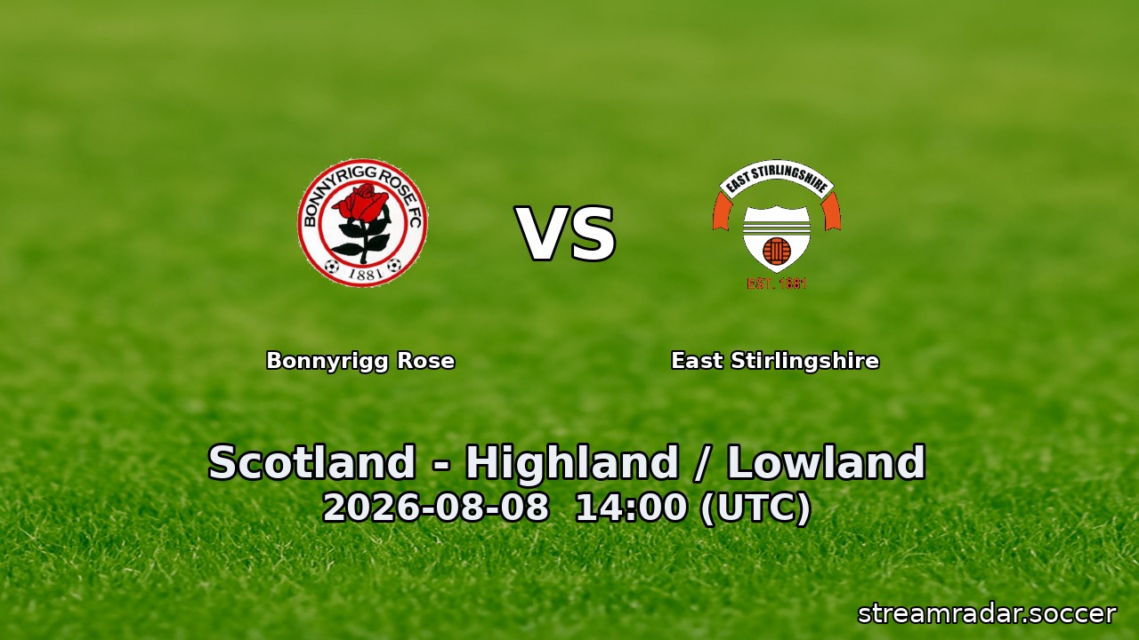 Bonnyrigg Rose vs East Stirlingshire