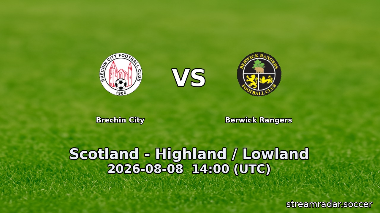 Brechin City vs Berwick Rangers