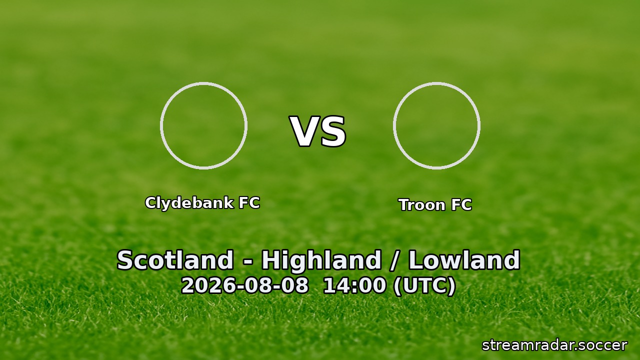 Clydebank FC vs Troon FC