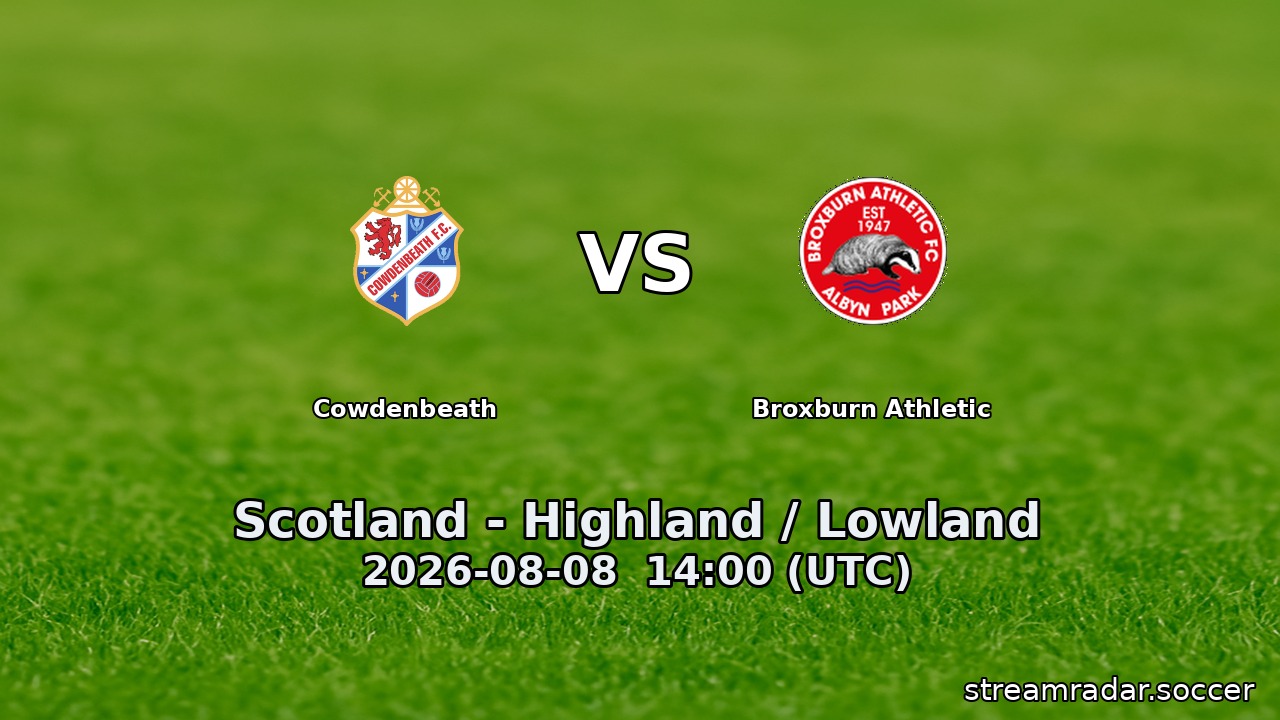 Cowdenbeath vs Broxburn Athletic